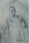 Handgezeichnete Portrait